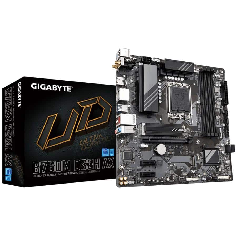 GIGABYTE B760M DS3H AX moederbord Intel B760 Express LGA 1700 micro ATX - Afbeelding 2