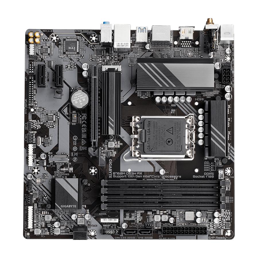 GIGABYTE B760M DS3H AX moederbord Intel B760 Express LGA 1700 micro ATX - Afbeelding 6