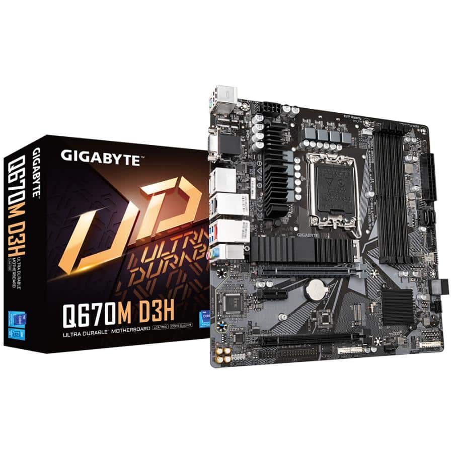 GIGABYTE Q670M D3H moederbord Intel Q670 LGA 1700 micro ATX - Afbeelding 2