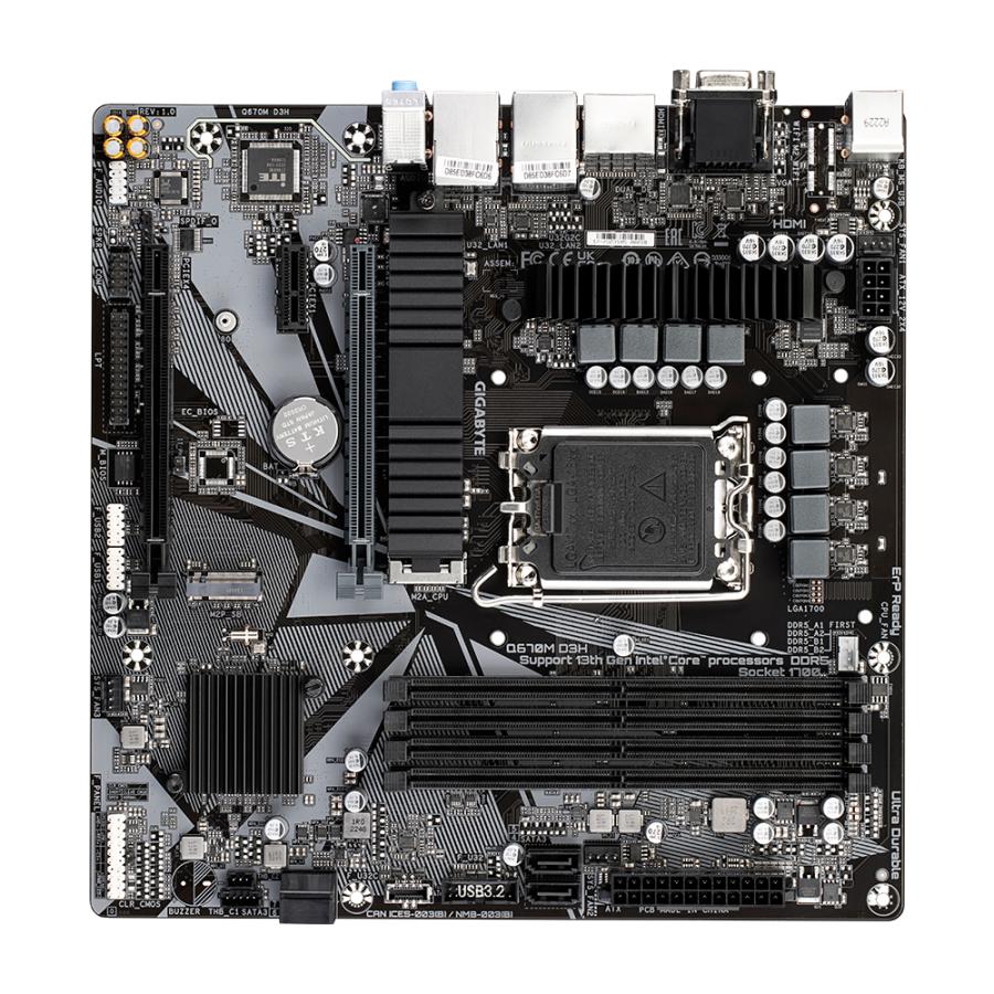 GIGABYTE Q670M D3H moederbord Intel Q670 LGA 1700 micro ATX - Afbeelding 6