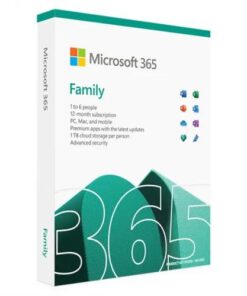 Microsoft 6GQ-01897 Office 365 Family, 6 user, 1yr licence: Publisher, Access+ UK
