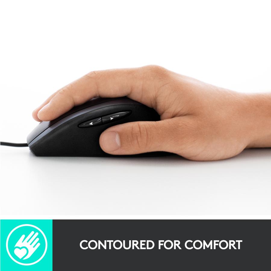 Logitech 910-005784 M500 Corded Mouse, Right-hand, Optical, USB Type-A, 4000 DPI, Black - Afbeelding 3