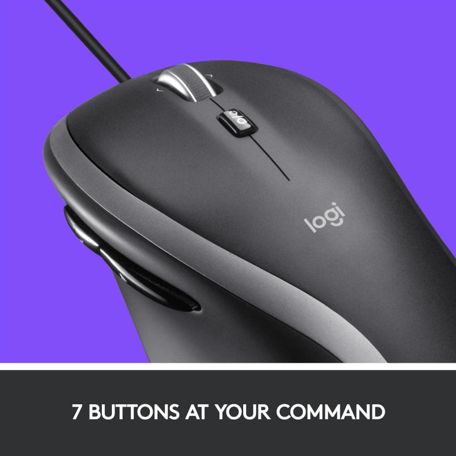 Logitech 910-005784 M500 Corded Mouse, Right-hand, Optical, USB Type-A, 4000 DPI, Black - Afbeelding 4