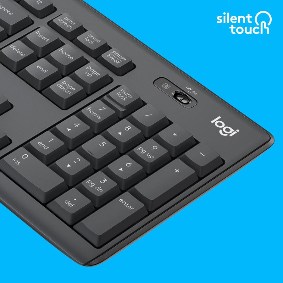 Logitech MK295 920-009800 Silent Wireless Combo, Full-size (100%) USB, QWERTY, Graphite, Mouse incl - Afbeelding 3