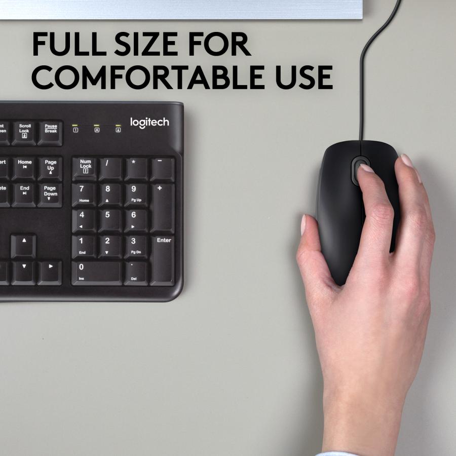 Logitech 910-005508 B110 Silent, Ambidextrous, Optical, USB Type-A, 1000 DPI, Black - Afbeelding 3