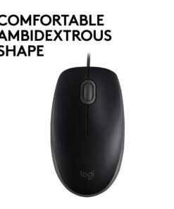 Logitech 910-005508 B110 Silent, Ambidextrous, Optical, USB Type-A, 1000 DPI, Black - Afbeelding 4