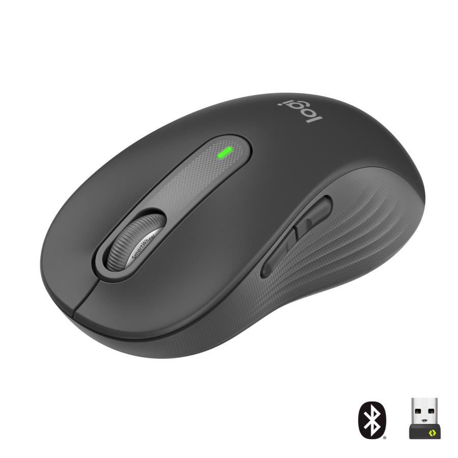 Logitech 910-006236 M650 L Signature Wireless Mouse, Right-hand, Optical, RF Wireless + Bluetooth