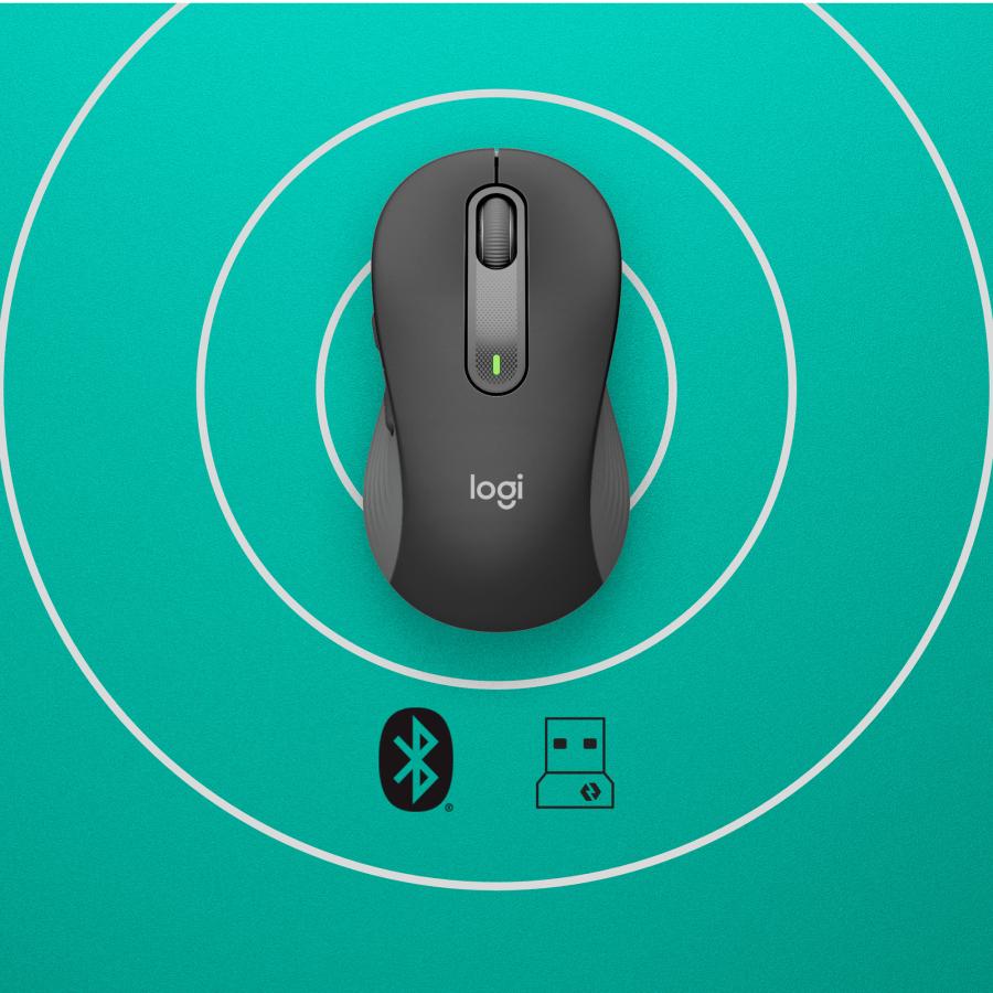 Logitech 910-006236 M650 L Signature Wireless Mouse, Right-hand, Optical, RF Wireless + Bluetooth - Afbeelding 5