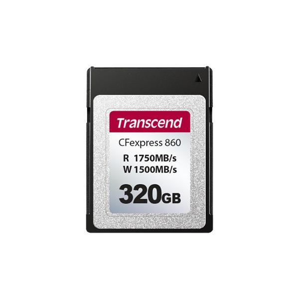 Transcend TS320GCFE860 CFE860 320GB CFExpress Card 2.0,SLC mode, PCIe Gen 3x2, 320/ 160 MB/s, Black