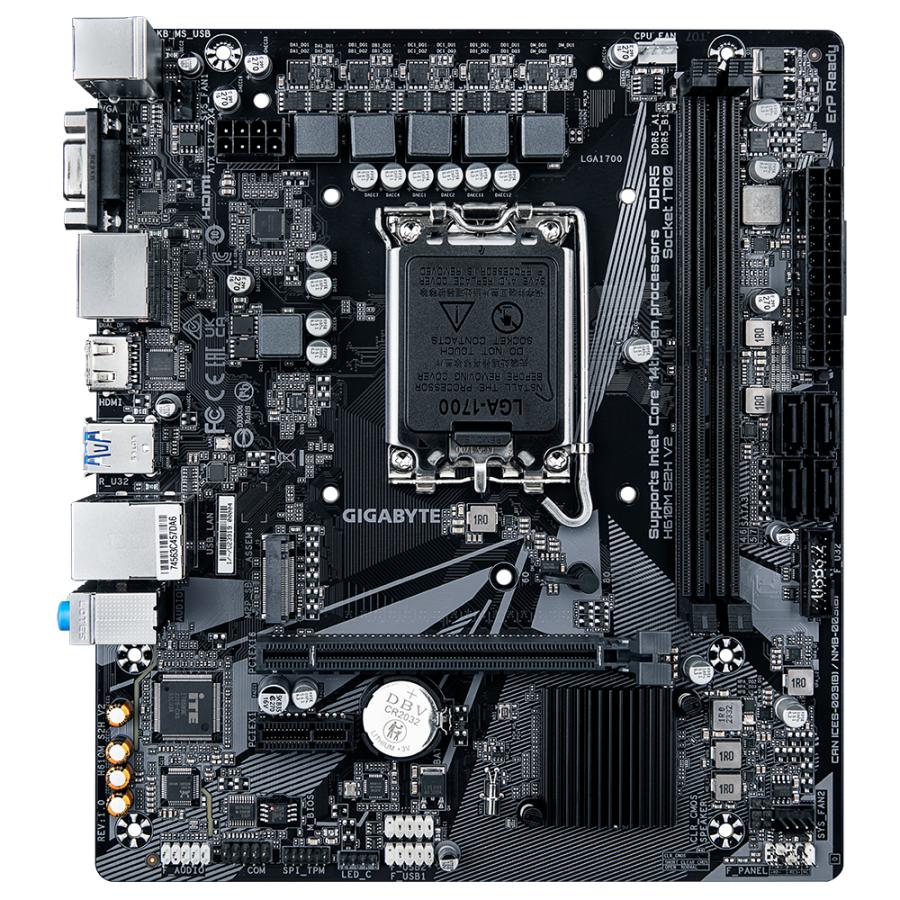 GIGABYTE H610M S2H V2 moederbord Intel H610 Express LGA 1700 micro ATX - Afbeelding 3