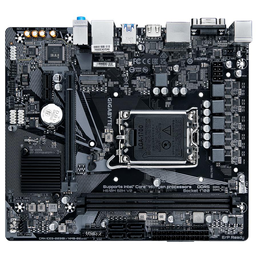 GIGABYTE H610M S2H V2 moederbord Intel H610 Express LGA 1700 micro ATX - Afbeelding 5