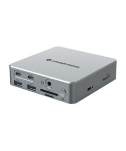 Conceptronic DONN25G laptop dock & poortreplicator Bedraad USB 3.2 Gen 2 (3.1 Gen 2) Type-C Zilver - Afbeelding 3