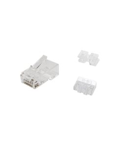 Equip 12114607101 Cat.6A RJ45 Plug, 100pcs/pack, Transparent, Male, Straight, Gold - Afbeelding 2