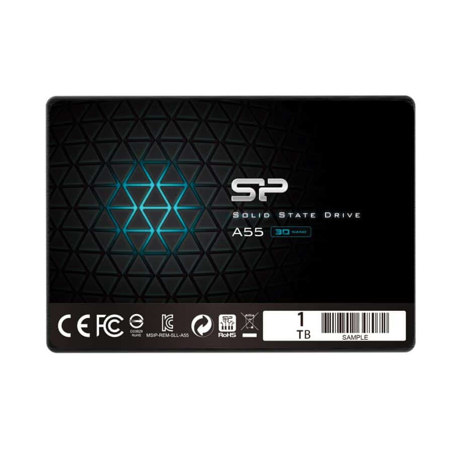 Silicon Power SP001TBSS3A55S25RR Power Ace A55RR SSD, 1TB, SATA3, 3D NAND, 550 MB/s