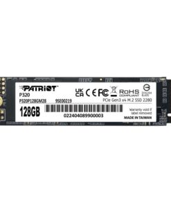 Patriot P320P128GM28 P320 PCIe M.2 INTERNAL SSD, 128GB, M.2 2280, PCIe Gen 3x4, 1600/ 1000 MB/s