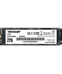 Patriot P320P2TBM28 P320 PCIe M.2 INTERNAL SSD, 2 TB, M.2 2280, PCIe Gen 3x4, 3000/2200 MB/s