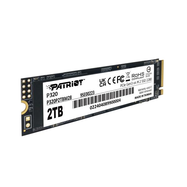 Patriot P320P2TBM28 P320 PCIe M.2 INTERNAL SSD, 2 TB, M.2 2280, PCIe Gen 3x4, 3000/2200 MB/s - Afbeelding 3