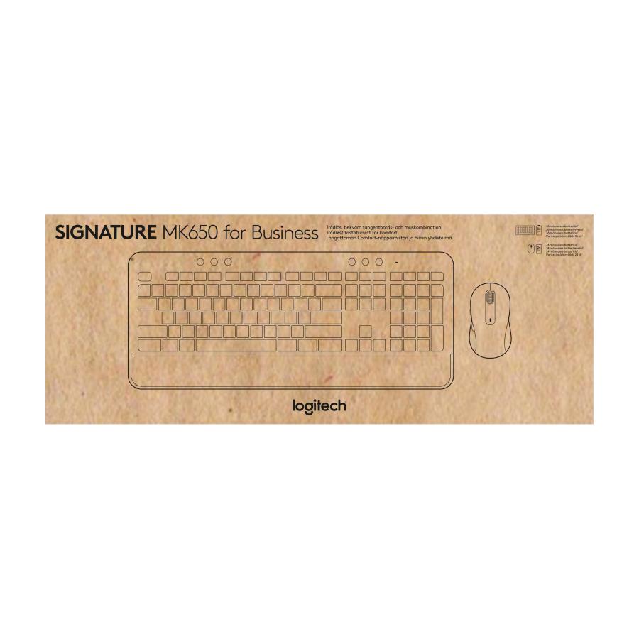 Logitech 920-011004 Signature MK650 Combo for Business, Full-size, Bluetooth, Membrane, QWERTY - Afbeelding 5