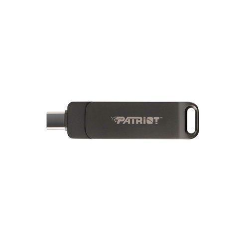 Patriot PE32GR550DSAD RAGE R550 USB Stick, 32 GB, USB 3.2 Gen 1 Type A+C, Swing, Black