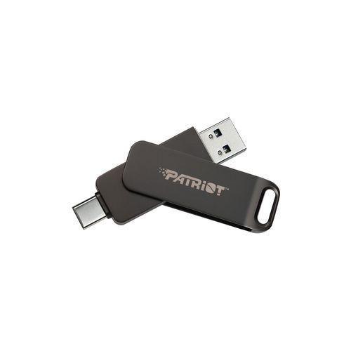 Patriot PE32GR550DSAD RAGE R550 USB Stick, 32 GB, USB 3.2 Gen 1 Type A+C, Swing, Black - Afbeelding 4