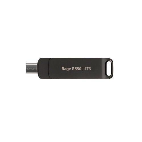 Patriot PE64GR550DSAD RAGE R550 USB Stick, 64 GB, USB 3.2 Gen 1 Type A+C, Swing, Black - Afbeelding 3