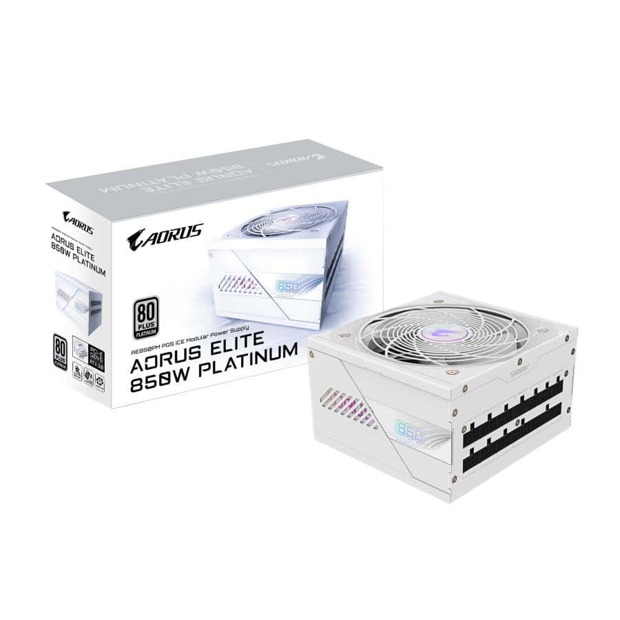 GIGABYTE AORUS ELITE P850W ICE power supply unit 850 W 20+4 pin ATX Wit - Afbeelding 2