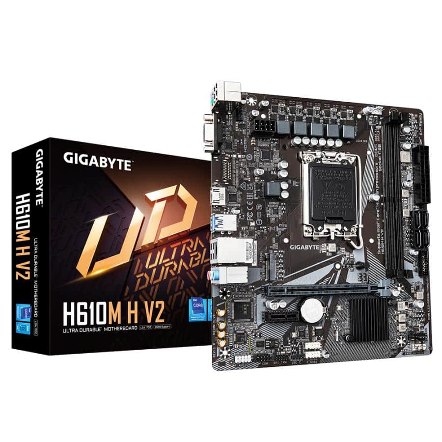 GIGABYTE H610M H V2 moederbord Intel H610 Express LGA 1700 micro ATX - Afbeelding 2