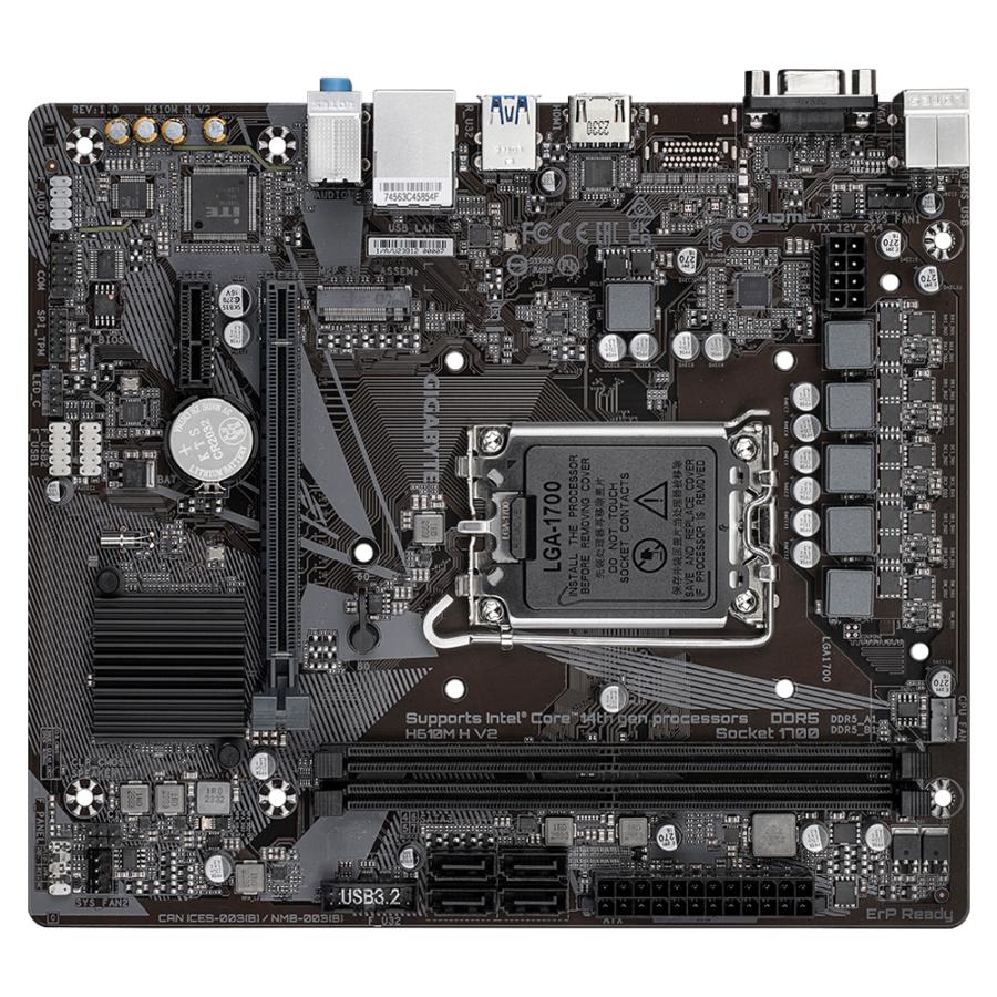 GIGABYTE H610M H V2 moederbord Intel H610 Express LGA 1700 micro ATX - Afbeelding 5