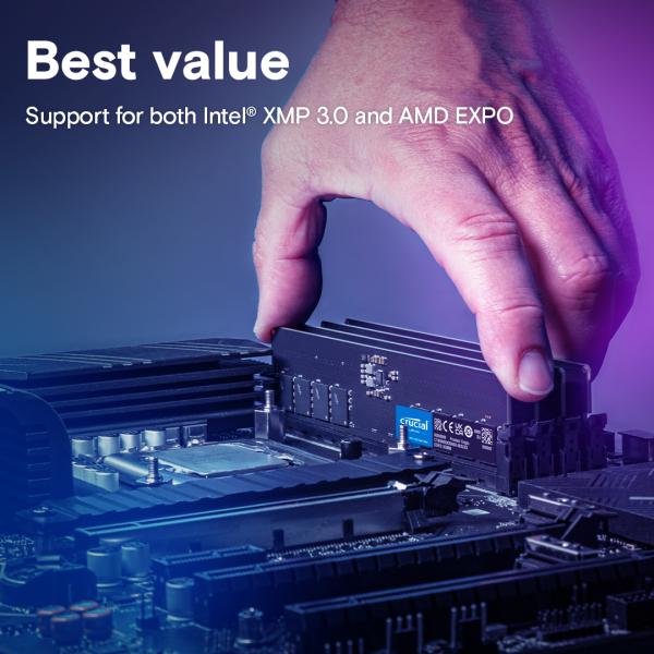 Crucial CT8G56C46U5 DIMM, 8 GB, DDR5 5600 MHz, PC5-44800, unbuffered - Afbeelding 5