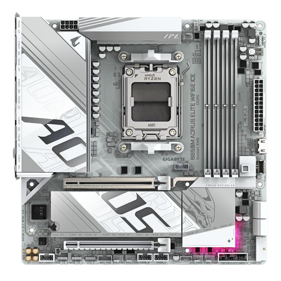 GIGABYTE B850M AORUS ELITE WIFI6E ICE AMD B850 Socket AM5 micro ATX - Afbeelding 3