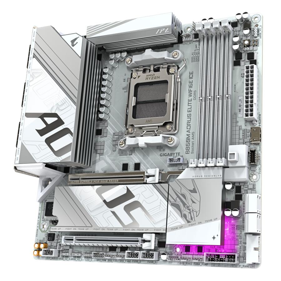 GIGABYTE B850M AORUS ELITE WIFI6E ICE AMD B850 Socket AM5 micro ATX - Afbeelding 5