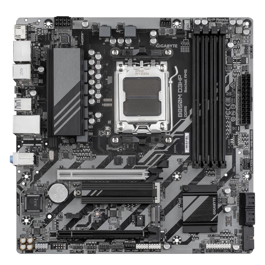 GIGABYTE B850M D3HP moederbord AMD B850 Socket AM5 micro ATX - Afbeelding 3