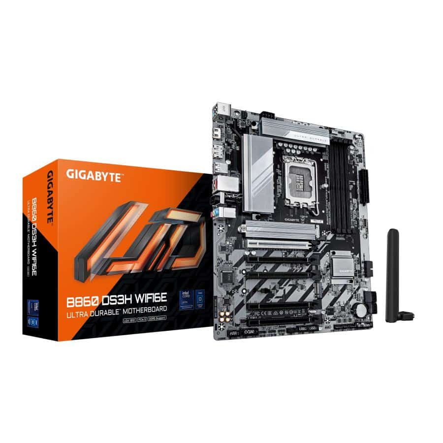 GIGABYTE B860 DS3H WIFI6E moederbord Intel B860 LGA 1851 (Socket V1) ATX - Afbeelding 2