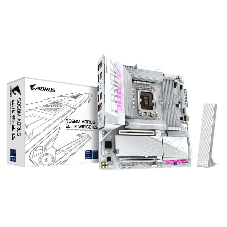 GIGABYTE B860M AORUS ELITE WF6E ICE Intel B860 LGA 1851 (Socket V1) micro ATX - Afbeelding 6