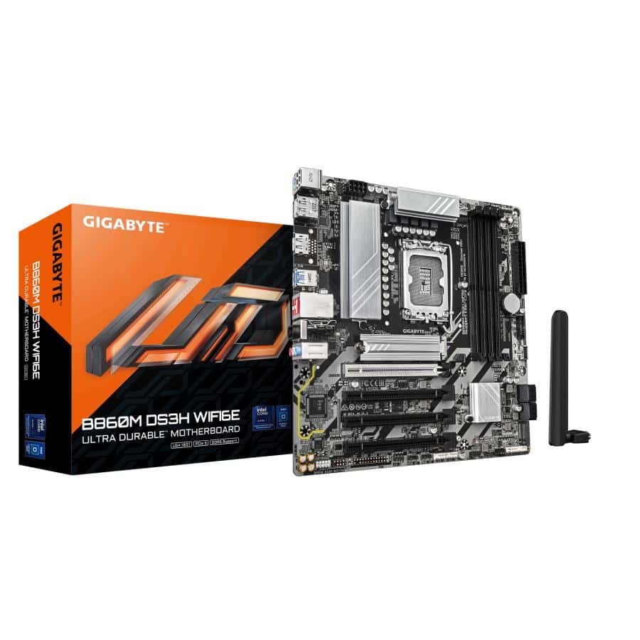 GIGABYTE B860M DS3H WIFI6E moederbord Intel B860 LGA 1851 (Socket V1) micro ATX - Afbeelding 2