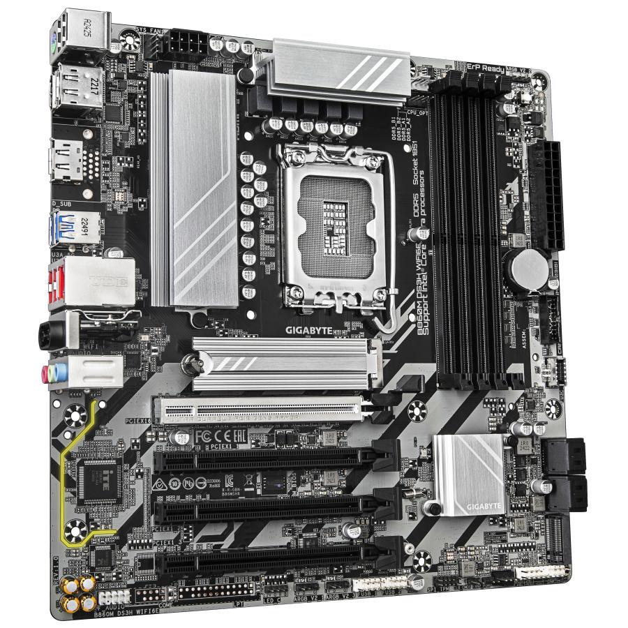 GIGABYTE B860M DS3H WIFI6E moederbord Intel B860 LGA 1851 (Socket V1) micro ATX - Afbeelding 4