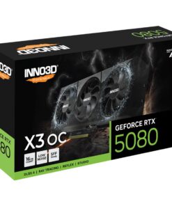 INNO3D N50803-16D7X-17603930 GEFORCE RTX 5080 X3 OC, ATX, 16GB, GDDR7, 256-bit, 960GB/s, PCIe5, 360W - Afbeelding 2