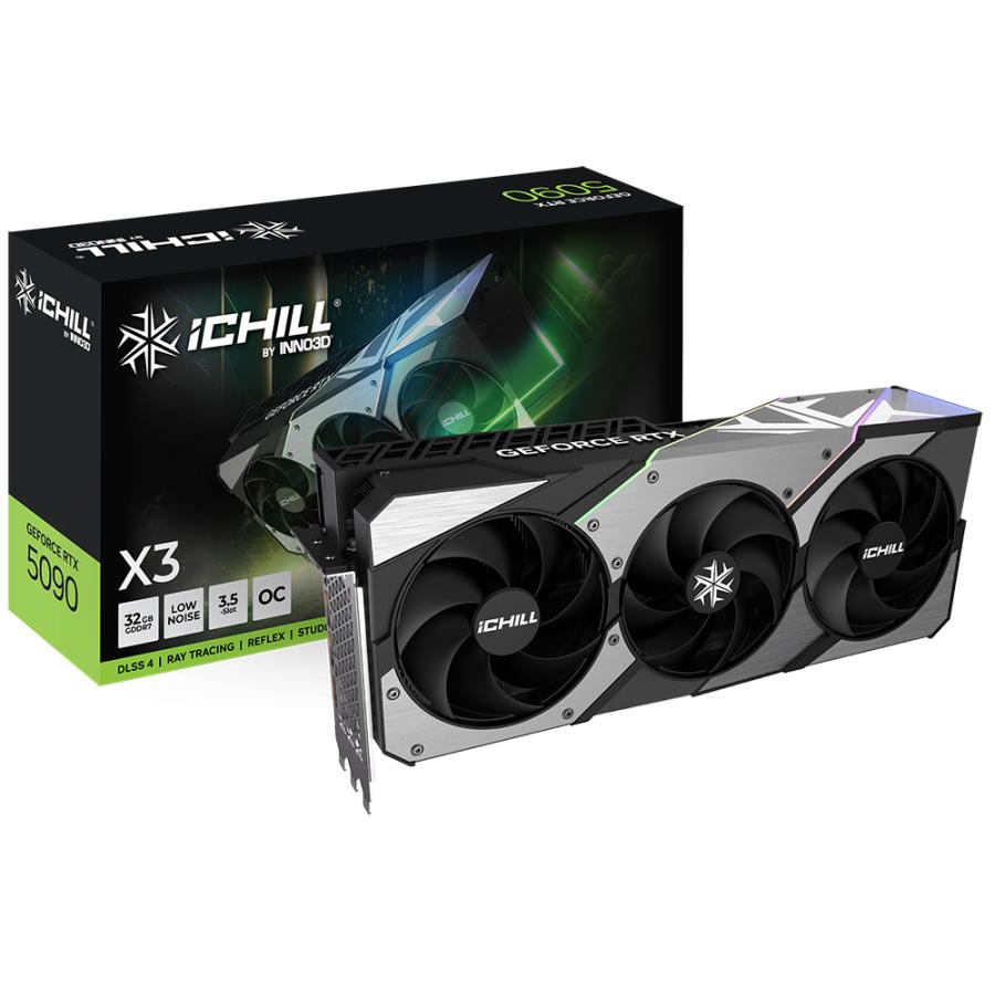 INNO3D C50903-32D7X-175967H GEFORCE RTX 5090 ICHILL X3, ATX, 32GB, GDDR7, 512-bit, 1792 GB/sec