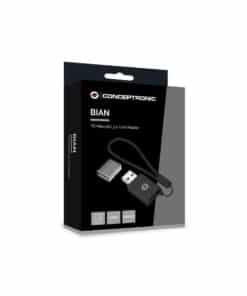 Conceptronic BIAN07B geheugenkaartlezer USB 3.2 Gen 1 (3.1 Gen 1) Type-A Zwart - Afbeelding 6