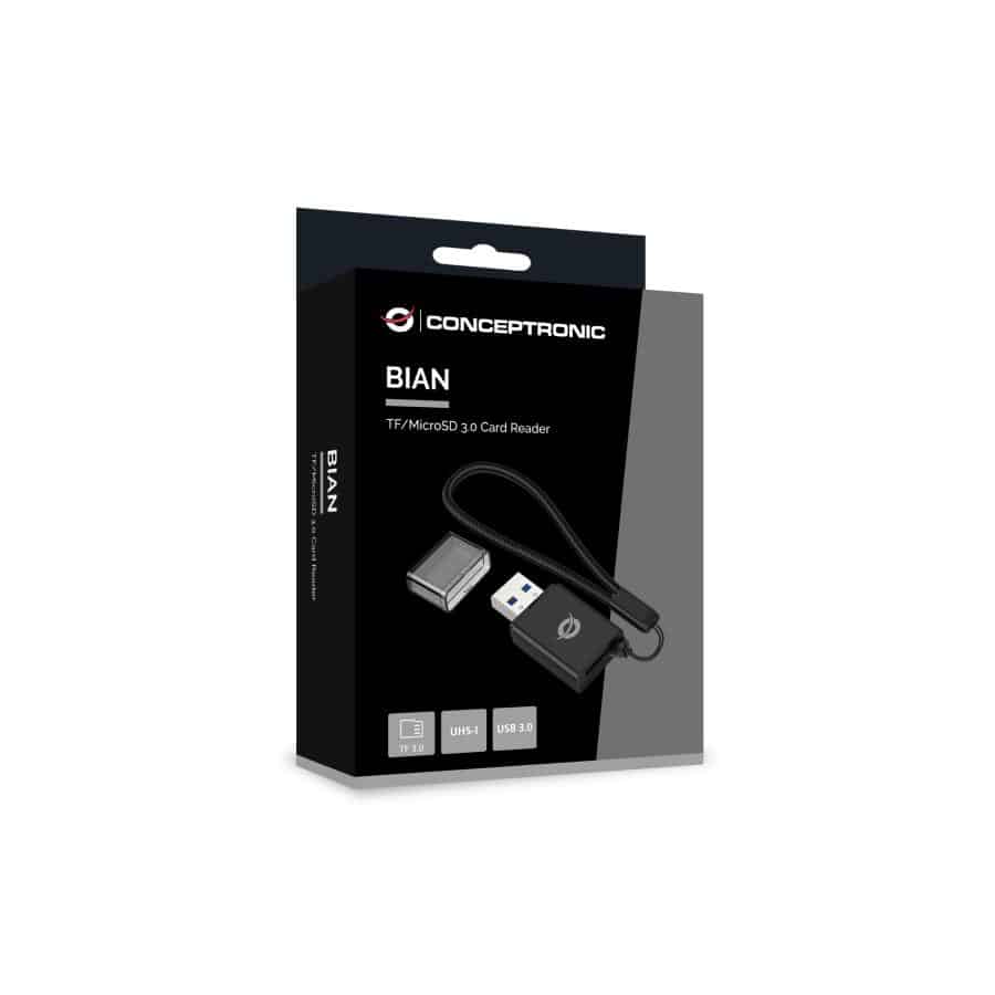Conceptronic BIAN07B geheugenkaartlezer USB 3.2 Gen 1 (3.1 Gen 1) Type-A Zwart - Afbeelding 6