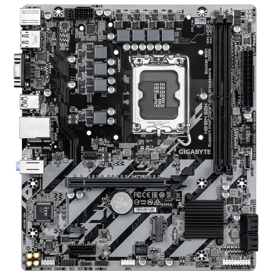 GIGABYTE H810M S2H moederbord Intel H810 LGA 1851 (Socket V1) micro ATX - Afbeelding 3