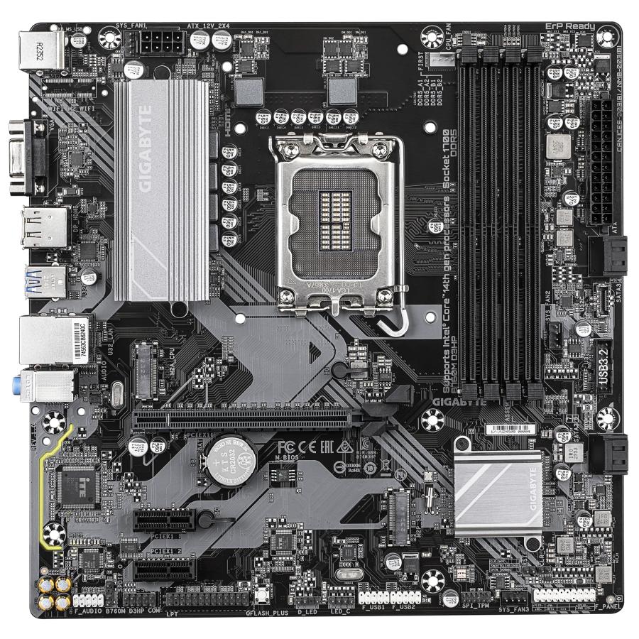 GIGABYTE B760M D3HP moederbord Intel B760 Express LGA 1700 micro ATX - Afbeelding 4