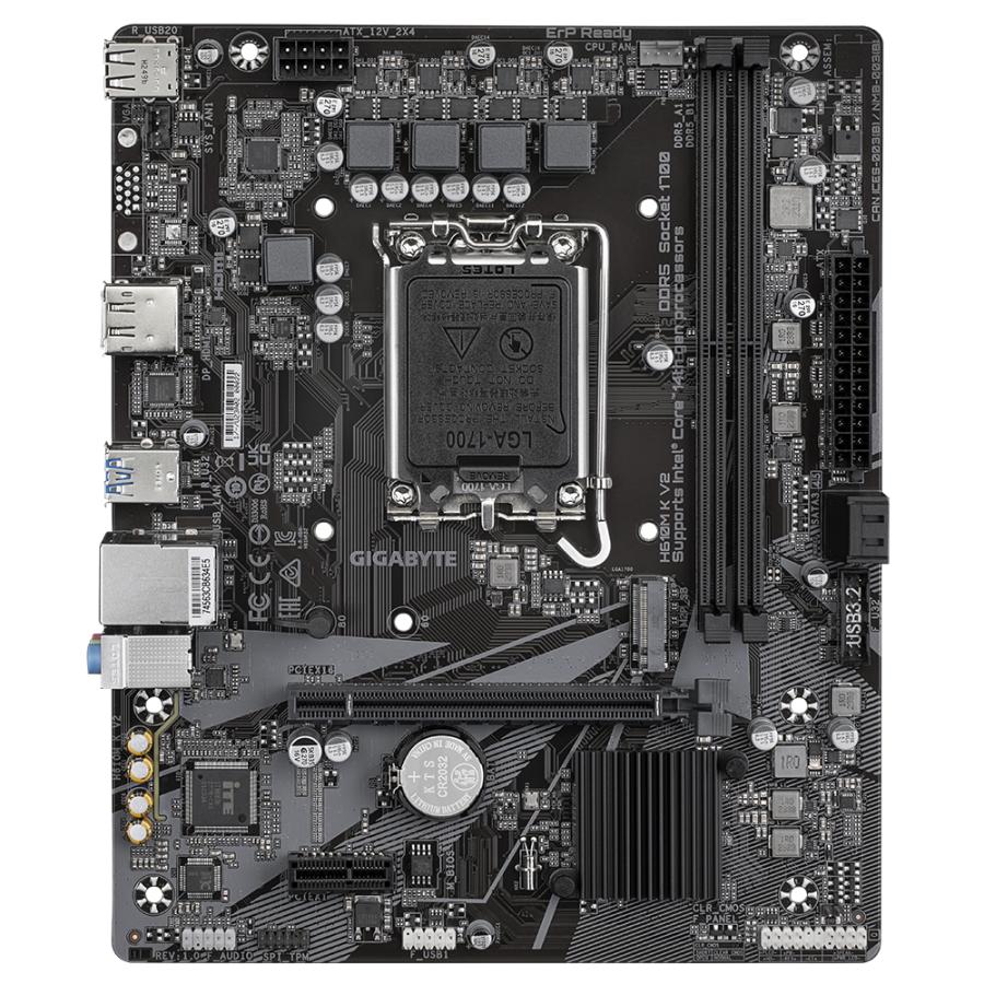 GIGABYTE H610M K V2 moederbord Intel H610 LGA 1700 micro ATX - Afbeelding 3