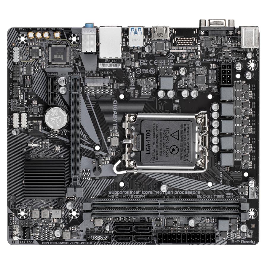 GIGABYTE H610M H V3 DDR4 moederbord Intel H610 Express LGA 1700 micro ATX - Afbeelding 5