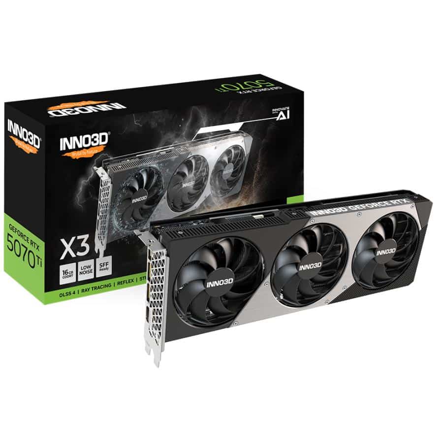 INNO3D N507T3-16D7X-176068W RTX5070TI X3 OC White 16GB GDDR7 HDMI 3xDP
