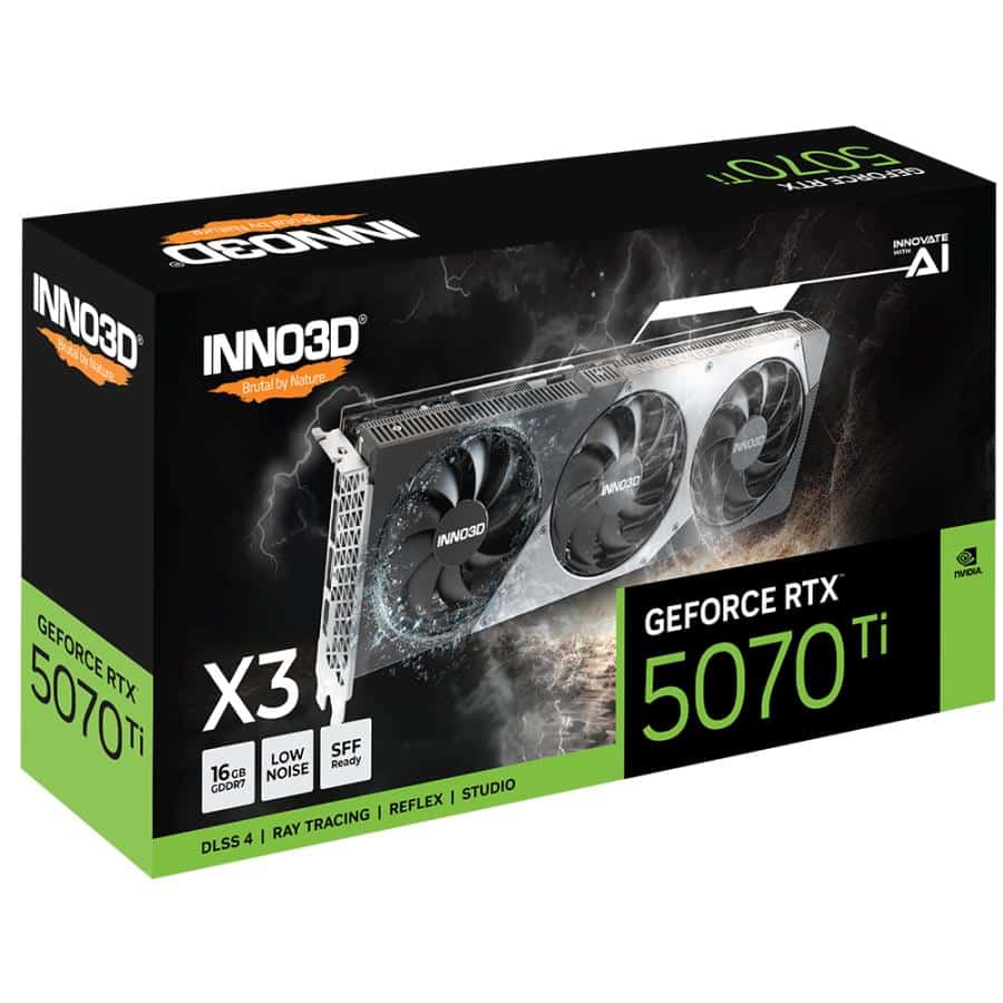 INNO3D N507T3-16D7X-176068W RTX5070TI X3 OC White 16GB GDDR7 HDMI 3xDP - Afbeelding 3