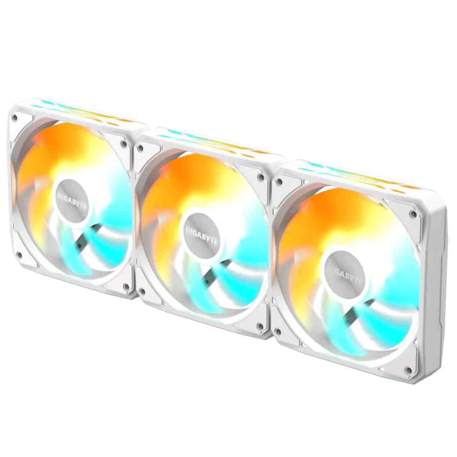 GIGABYTE GP-GBT EZFAN1203 ICE koelsysteem voor computers Computer behuizing Ventilator 12 cm Wit - Afbeelding 2