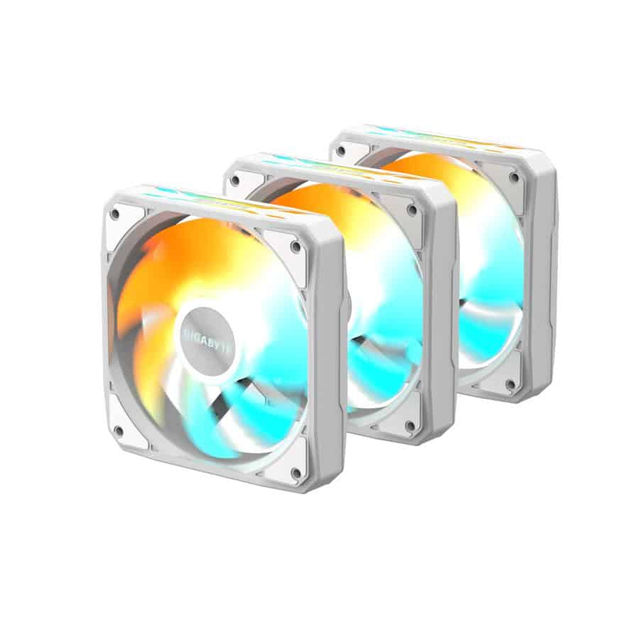 GIGABYTE GP-GBT EZFAN1203 ICE koelsysteem voor computers Computer behuizing Ventilator 12 cm Wit - Afbeelding 4