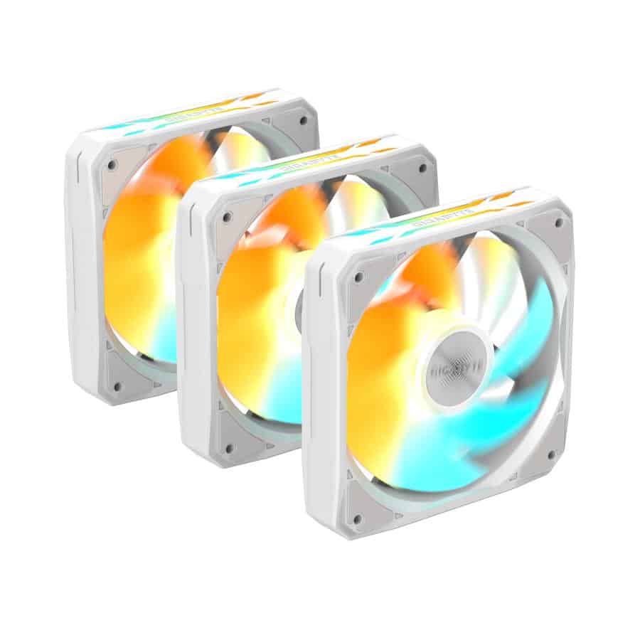 GIGABYTE GP-GBT EZFAN1203 ICE koelsysteem voor computers Computer behuizing Ventilator 12 cm Wit - Afbeelding 5