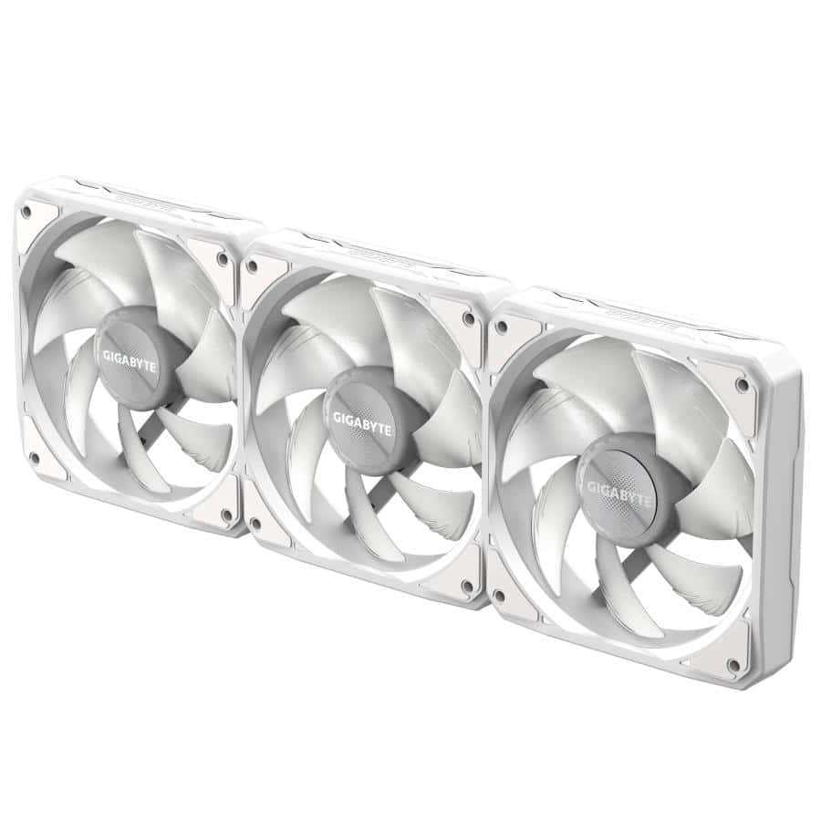 GIGABYTE GP-GBT EZFAN1203 ICE koelsysteem voor computers Computer behuizing Ventilator 12 cm Wit - Afbeelding 6